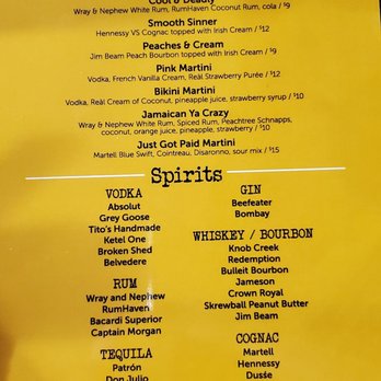 Miss Thelma's - Cocktail menu, notice coconut added to each one. - Soul Food Near Me - Bridgeport, Connecticut Miss Thelma's - Cocktail menu, notice coconut added to each one. - Soul Food Near Me - Bridgeport, Connecticut