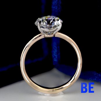 Brilliantly Engaged - Rose Gold Scalloped Basket for a Round Brilliant diamond solitaire engagement custom made in our NYC Studio. - Jewelry Near Me - New York City, New York Brilliantly Engaged - Rose Gold Scalloped Basket for a Round Brilliant diamond solitaire engagement custom made in our NYC Studio. - Jewelry Near Me - New York City, New York
