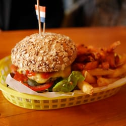 Rembrandt-Burger - Burger with Mixed Fries (Sweet potato & Normal) & Wholewheat bread.