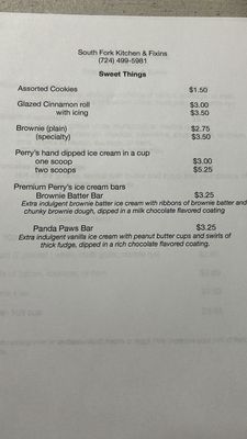 Menu photo 1 South Fork Kitchen & Fixins Rogersville, PA