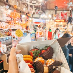 Chocolate covered strawberries, Pumpkin Oreos, Buckeyes,