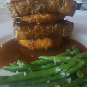Yellow Dog Cafe - Meatloaf and potato pancake with string beans - Seafood Near Me - Malabar, Florida Yellow Dog Cafe - Meatloaf and potato pancake with string beans - Seafood Near Me - Malabar, Florida
