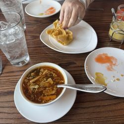 Pan Asian Terrace - Hot sour soup, quite good, crab Rangoon's were excellent!