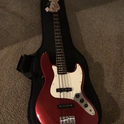 Gilliam Music - Squier Jazz bass with LaBella nylon tapewounds.