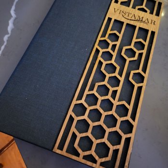 Vistamar - a book with a laser cut out of it - Seafood Near Me - Bronx, New York Vistamar - a book with a laser cut out of it - Seafood Near Me - Bronx, New York