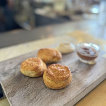 Manuela - Cream Biscuits (5 out of 5) with the Steen's butter, market fruit jam - New American Near Me - Los Angeles, California Manuela - Cream Biscuits (5 out of 5) with the Steen's butter, market fruit jam - New American Near Me - Los Angeles, California