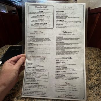 Leonardo's Italian Grille - Menu - Pizza Near Me - Romulus, Michigan Leonardo's Italian Grille - Menu - Pizza Near Me - Romulus, Michigan