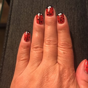 Starlight Nails - Adorable ladybug manicure by Christine! - Nail Salons Near Me - Torrance, California