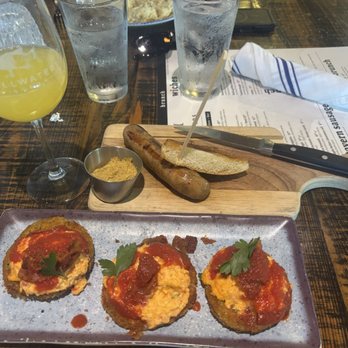 Stillwaters Tavern - St. Petersburg - FGT Stack, Bacon Jalapeno Cheddar Bratwurst, bottomless mimosa - New American Near Me - St Petersburg, Florida