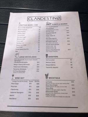 Menu photo 1 Clandestino Gastro-Bar Azusa, CA Menu photo 1 Clandestino Gastro-Bar Azusa, CA