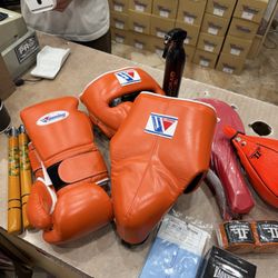 Pro Boxing Supplies - Winning sparring set groin cup headgear and gloves