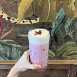 Rose Tea Latte with Cold Foam!