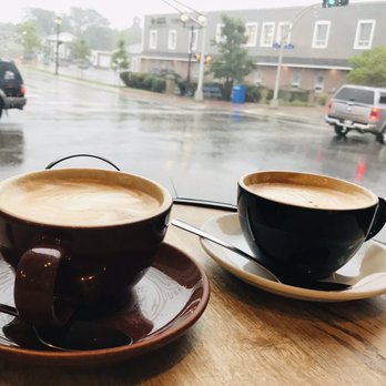 Samuel's Coffee House - two cups of coffee on a rainy day - Coffee & Tea Near Me - Summerside, Prince Edward Island Samuel's Coffee House - two cups of coffee on a rainy day - Coffee & Tea Near Me - Summerside, Prince Edward Island
