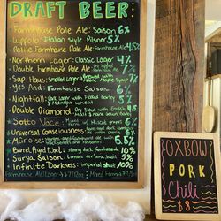 Oxbow Beer Garden - Draft beer menu