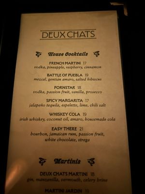 Menu photo 1 Deux Chats Brooklyn, NY