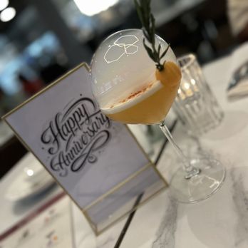 19seventy - Melontini with a happy anniversary sign brought to us by our waiter. - Italian Near Me - Whittier, California 19seventy - Melontini with a happy anniversary sign brought to us by our waiter. - Italian Near Me - Whittier, California