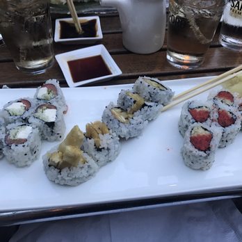 Ako - Philadelphia roll, sweet potato tempura, and spicy tuna roll - Sushi Bars Near Me - Brooklyn, New York Ako - Philadelphia roll, sweet potato tempura, and spicy tuna roll - Sushi Bars Near Me - Brooklyn, New York