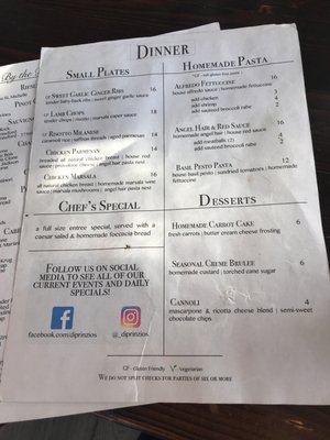 Menu photo 5 Di Prinzio's Kitchen Clayton, NY
