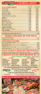 Menu photo 1 Rosati's Pizza Romeoville, IL Menu photo 1 Rosati's Pizza Romeoville, IL