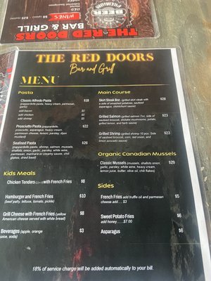 Menu photo 2 The Red Doors Bar and Grill Brooklyn, NY Menu photo 2 The Red Doors Bar and Grill Brooklyn, NY