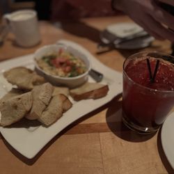 Anthony's HomePort - Crab dip and huckleberry hard seltzer