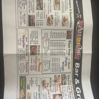 All In One Bar and Grill - Menu - Bars Near Me - Memphis, Tennessee All In One Bar and Grill - Menu - Bars Near Me - Memphis, Tennessee