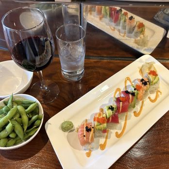 Sushi Station Japanese Restaurant - Cab Sav, Edamame, Spicy Rainbow Roll - Japanese Near Me - Eugene, Oregon Sushi Station Japanese Restaurant - Cab Sav, Edamame, Spicy Rainbow Roll - Japanese Near Me - Eugene, Oregon