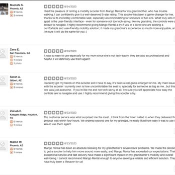 Mango Rental - Some Testimonials! - Scooter Rentals Near Me
