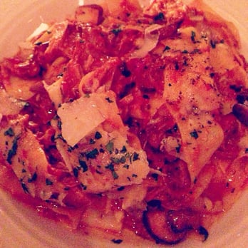 Prosecco - Papperdelle with wild boar and mushrooms in a tomato sauce - Italian Near Me - Chicago, Illinois
