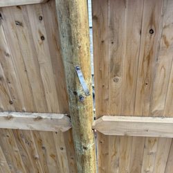Feeney's Welding & Fence Company - Brackets used to attach neighbors fence to mine. A definite no no
