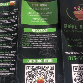 Shake-A-Salad - Kids' Menu and Beverages - Salad Near Me - Wesley Chapel, Florida Shake-A-Salad - Kids' Menu and Beverages - Salad Near Me - Wesley Chapel, Florida