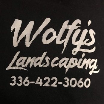 Wolfy's Landscaping Specialists - the logo on a black shirt - Landscaping Near Me - Winston-salem, North Carolina Wolfy's Landscaping Specialists - the logo on a black shirt - Landscaping Near Me - Winston-salem, North Carolina