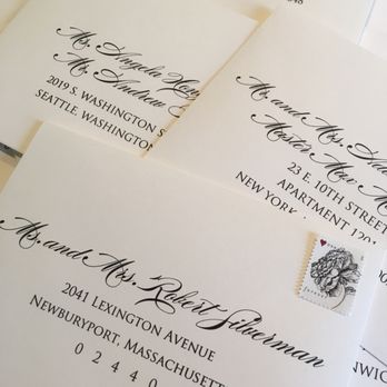Elite Calligraphy - Elegant combination lettering for a contemporary look! - Calligraphy Near Me - Lexington, Massachusetts