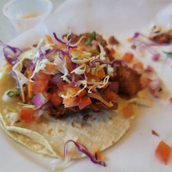 El Muchacho Alegre - Not that great fish tacos. Looks good but wasn't really that great at all
