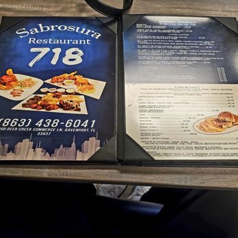 Sabrosura 718 - Menu - Latin American Near Me - Davenport, Florida Sabrosura 718 - Menu - Latin American Near Me - Davenport, Florida