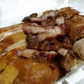 Chinatown Cafe - $8.95 for 3-kind BBQ combo on rice. 30c extra if you want ginger-scallion dipping sauce. hmptfft - Chinese Near Me - Boston, Massachusetts