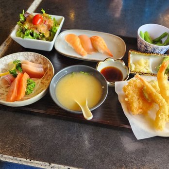 Gintaro Japanese Kitchen - Bento c for $19 skip this. Portions are tiny and fish was fishy - Japanese Near Me - Edmonton, Alberta Gintaro Japanese Kitchen - Bento c for $19 skip this. Portions are tiny and fish was fishy - Japanese Near Me - Edmonton, Alberta
