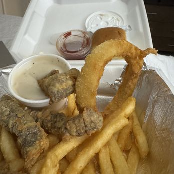 Rex's Hamburgers - Steak strips, fries, onion ring. - Burgers Near Me - Albuquerque, New Mexico