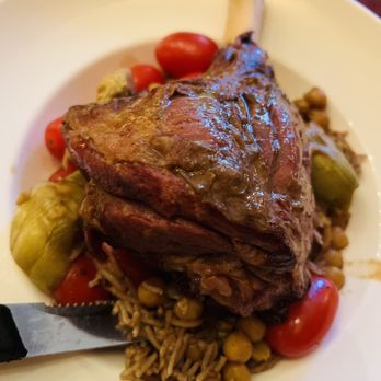 Lebanese Taverna Pentagon - Mouzat Lamb Shank at Lebanese Tavern Pentagon - Mediterranean Near Me - Arlington, Virginia Lebanese Taverna Pentagon - Mouzat Lamb Shank at Lebanese Tavern Pentagon - Mediterranean Near Me - Arlington, Virginia
