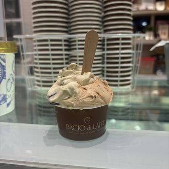Bacio di Latte - chocolate pistachio crunch + crema torino - Gelato Near Me - Newport Beach, California