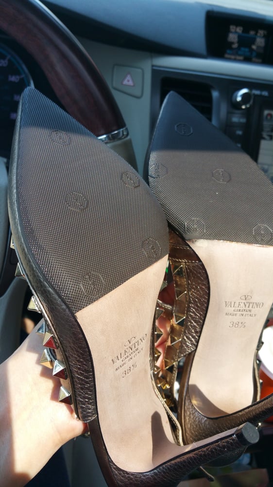 Dark Brown Topy Rubber Soles Done On Valentino Rock Stud Shoes Yelp