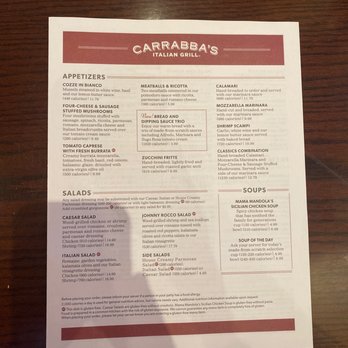 Carrabba's Italian Grill - Menu - Italian Near Me - St. Augustine, Florida Carrabba's Italian Grill - Menu - Italian Near Me - St. Augustine, Florida