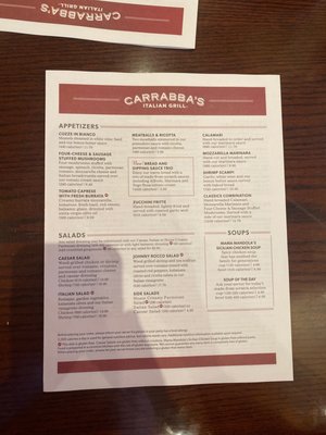 Menu photo 6 Carrabba's Italian Grill St. Augustine, FL