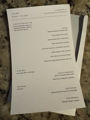 Menu photo 8 Lucien La Jolla, CA