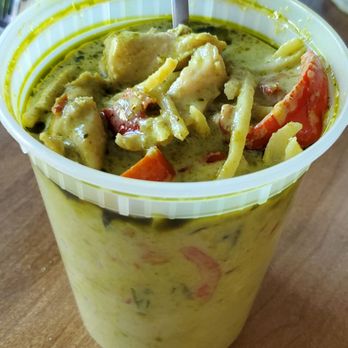 Oros Thai Restaurant - 55. Green Curry ($18.95): Chicken (+$1), thai hot - Thai Near Me - San Jose, California