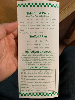 Menu photo 1 Enzo's Pizzeria Homer Glen, IL