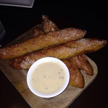 Therapy - Pretzel bread w/spicy beer mustard - Bars Near Me - Las Vegas, Nevada Therapy - Pretzel bread w/spicy beer mustard - Bars Near Me - Las Vegas, Nevada