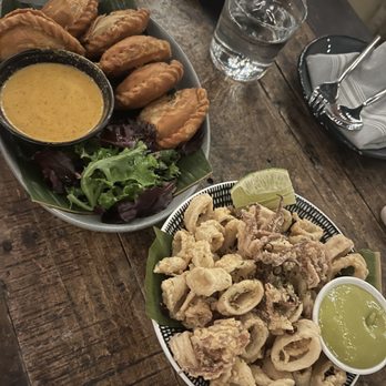 Wayla - Curry puffs, Pla Muk Tod (Fried Calamari) - Thai Near Me - New York, New York Wayla - Curry puffs, Pla Muk Tod (Fried Calamari) - Thai Near Me - New York, New York