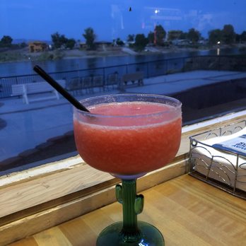 The River Front Cafe - Strawberry margarita was so perfect for the 105 temp outside! - American Near Me - Needles, California