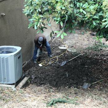 Bay Area Drainage, Inc - Digging a trench for the french drain - Plumbing Near Me - Moraga, California Bay Area Drainage, Inc - Digging a trench for the french drain - Plumbing Near Me - Moraga, California